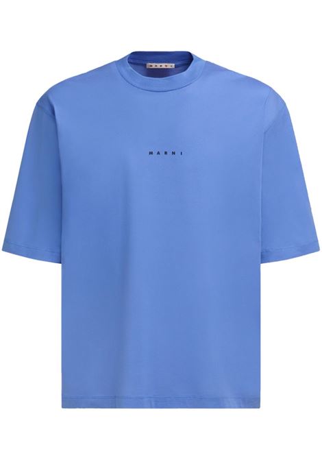logo t-shirt man blue MARNI | HUMU0223P1 USCS87LOB26